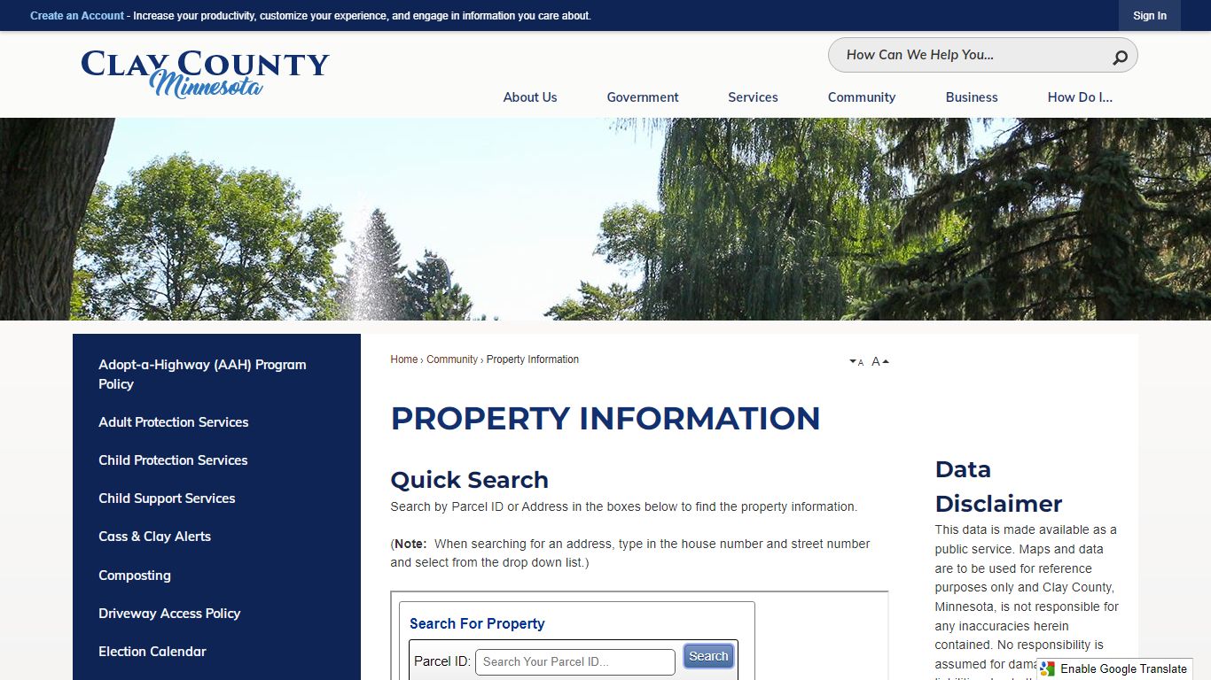 Property Information | Clay County, MN - Official Website